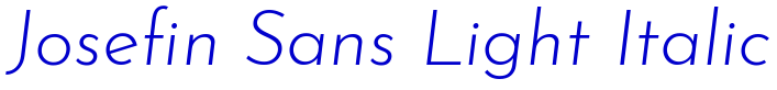 Josefin Sans Light Italic font